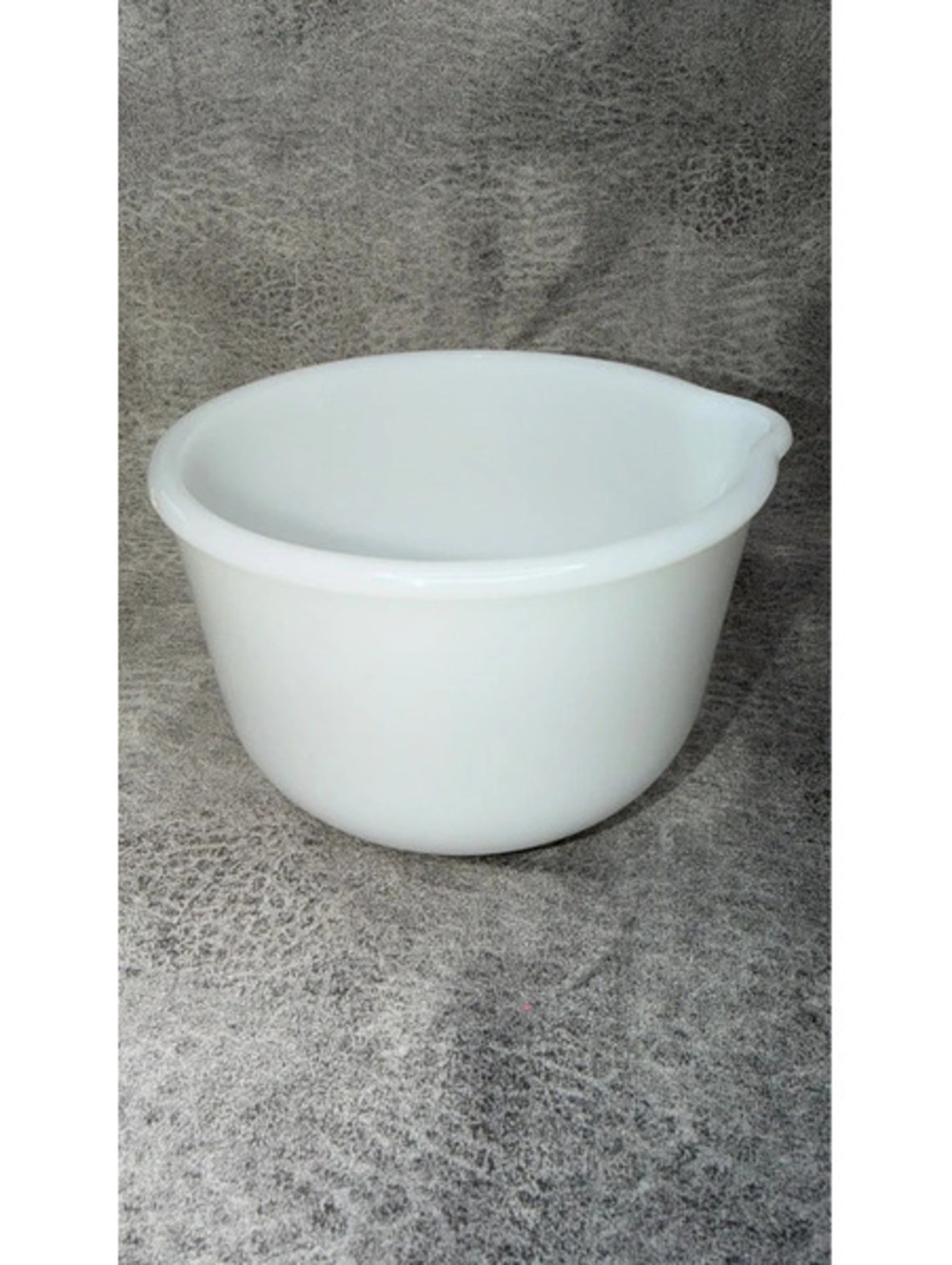 Vintage Glasbake Sunbeam White Milk Glass Mixing Bowl Pour Spout 6" MCM